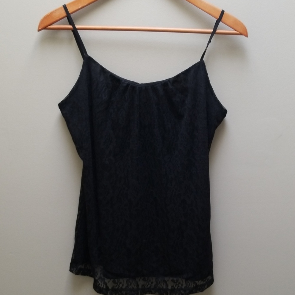 The Limited blk lace adjustable strap tank. Size M